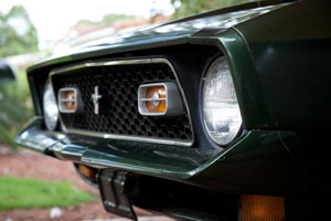 1971 Mustang Mach 1 grill and nose detail